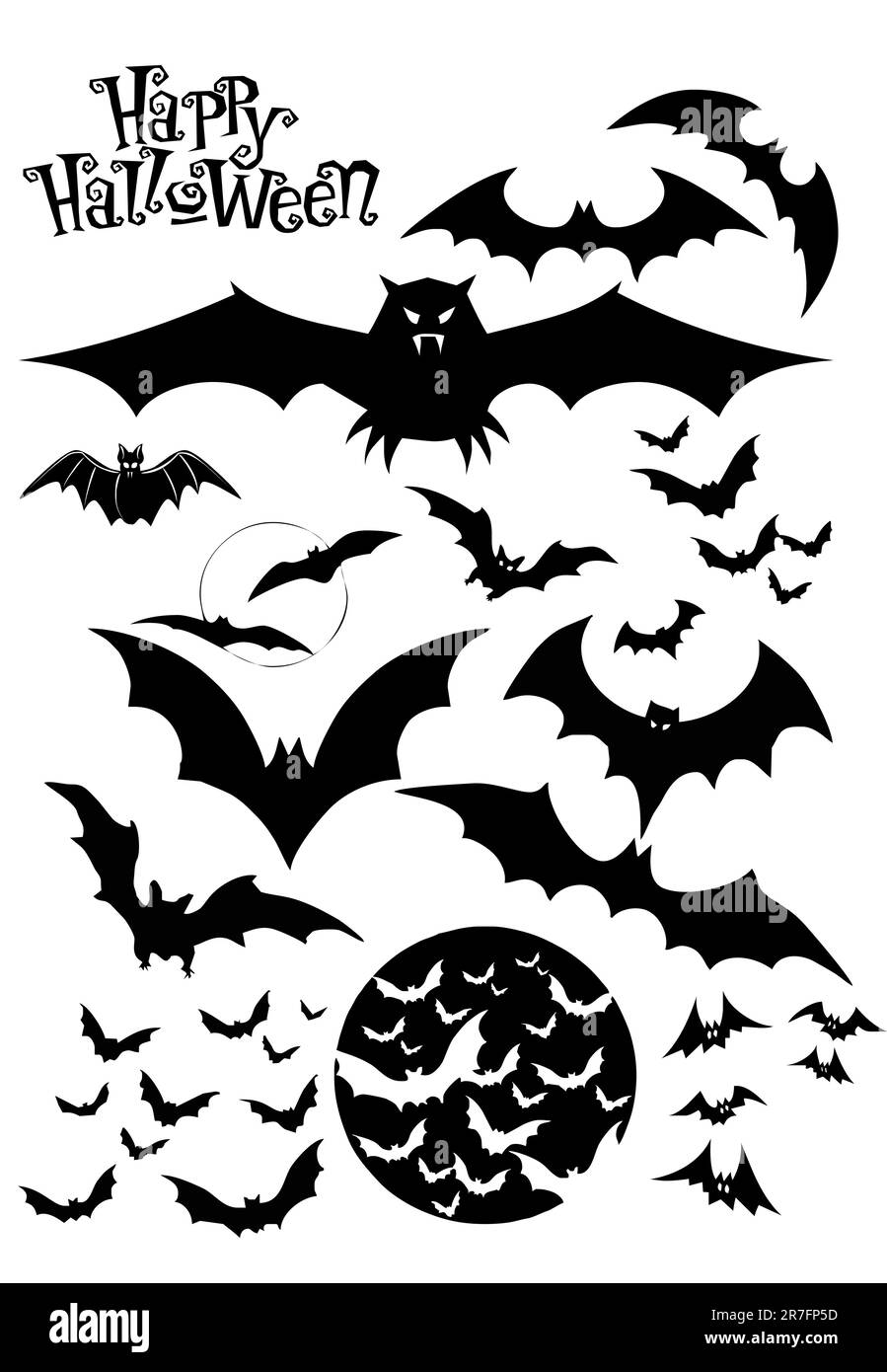 Halloween-Silhouetten Stock Vektor