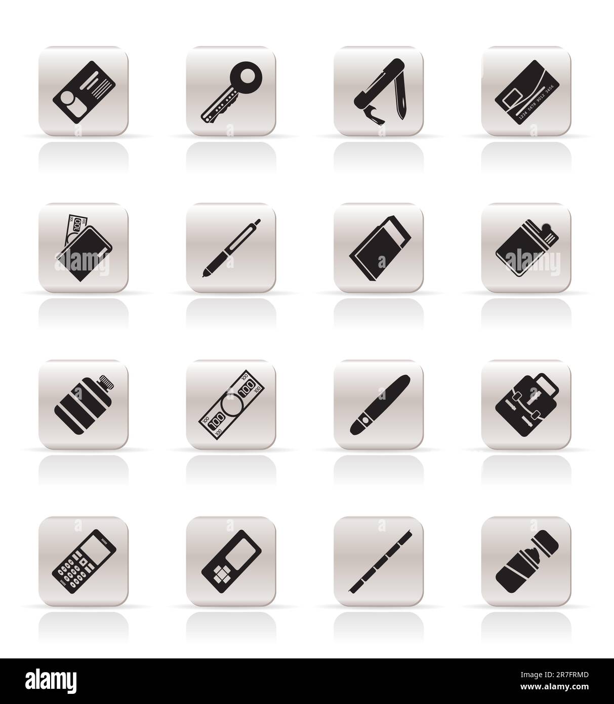 Objektsymbole einfachen Vektor - Vektor Icon Set Stock Vektor