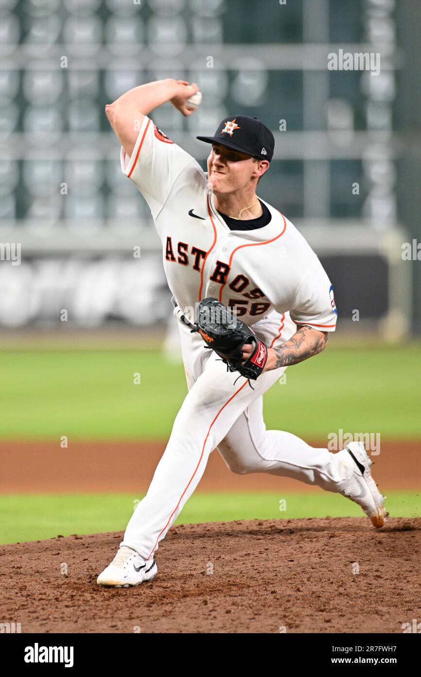 Houston Astros startet Pitcher Hunter Brown (58) an der Spitze des siebten Inning während des MLB-Spiels zwischen den Washington Nationals und den Housto Stockfoto