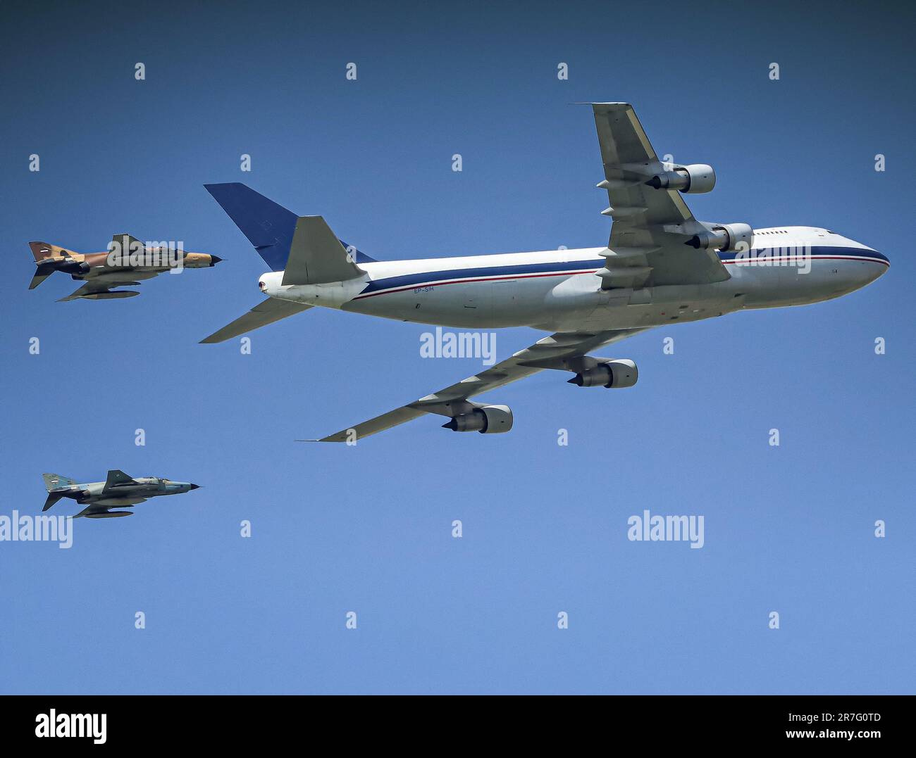 Iran Parade Militär F-4 Phantom II Stockfoto