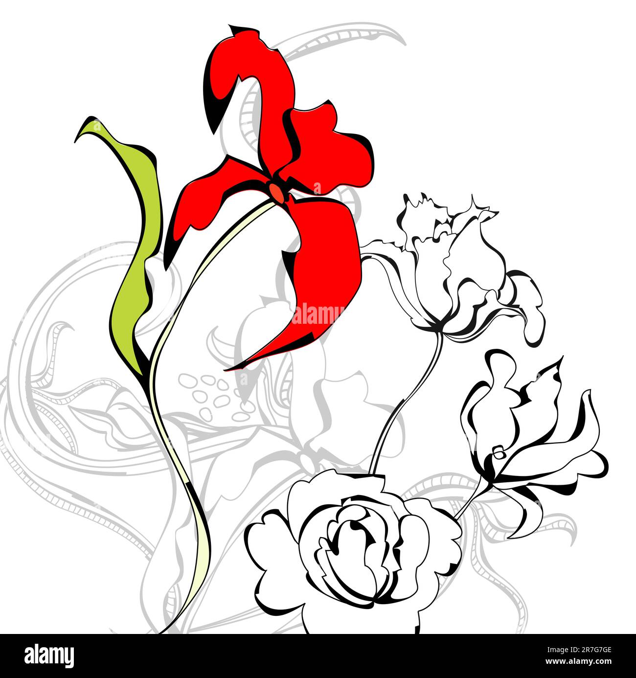 Vorlage für Grußkarte Stock Vektor