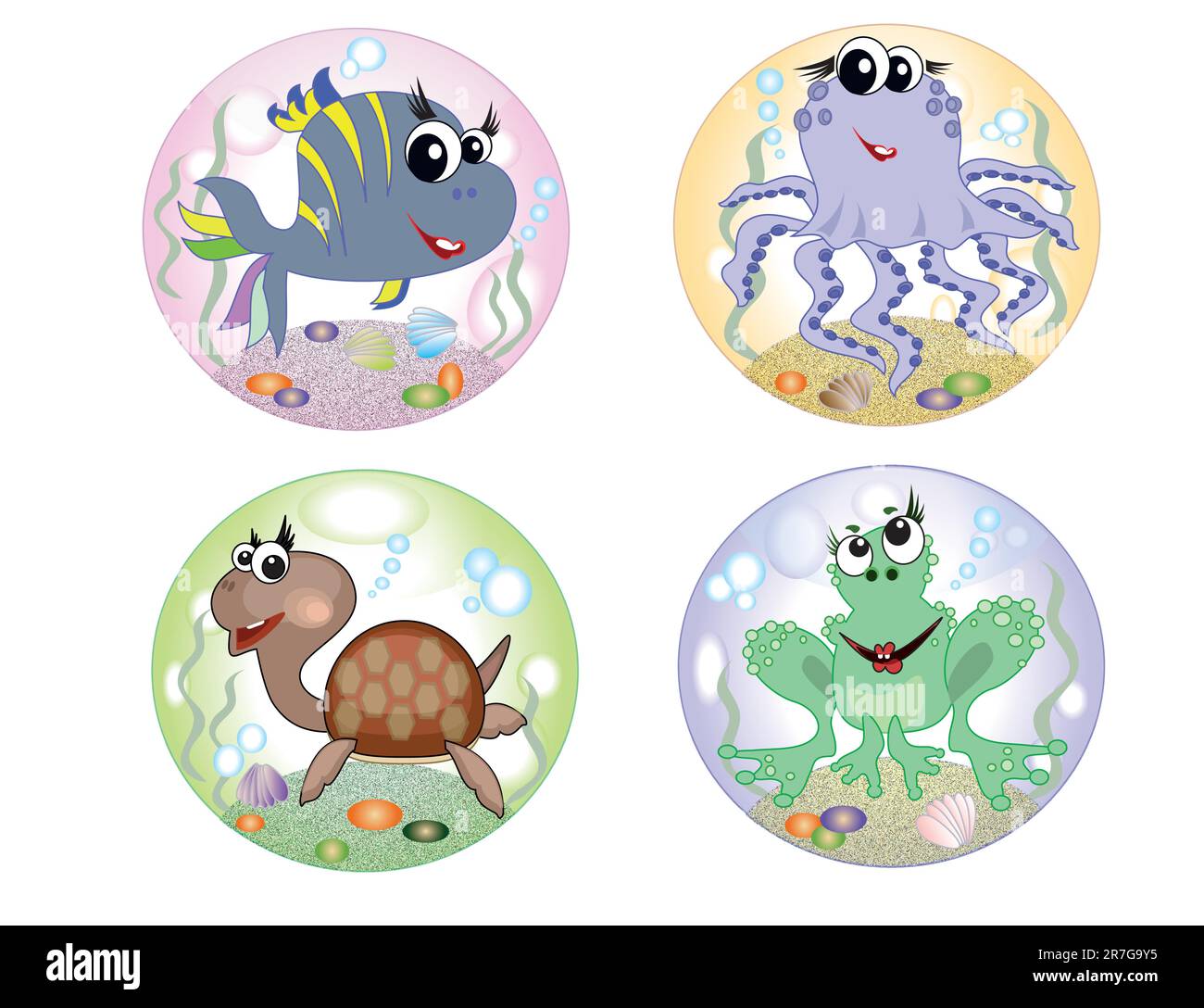 Meeresset: Tiere Stock Vektor