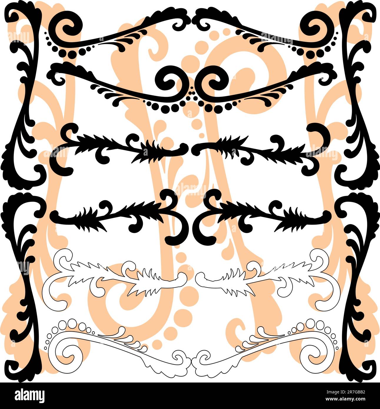 Dekorative Elemente Stock Vektor