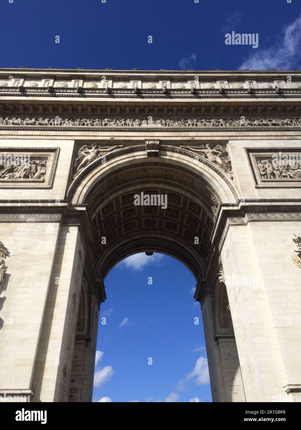 Napoleons Arc de Triomphe und der Champs Elysees Paris Frankreich EU Europa Stockfoto