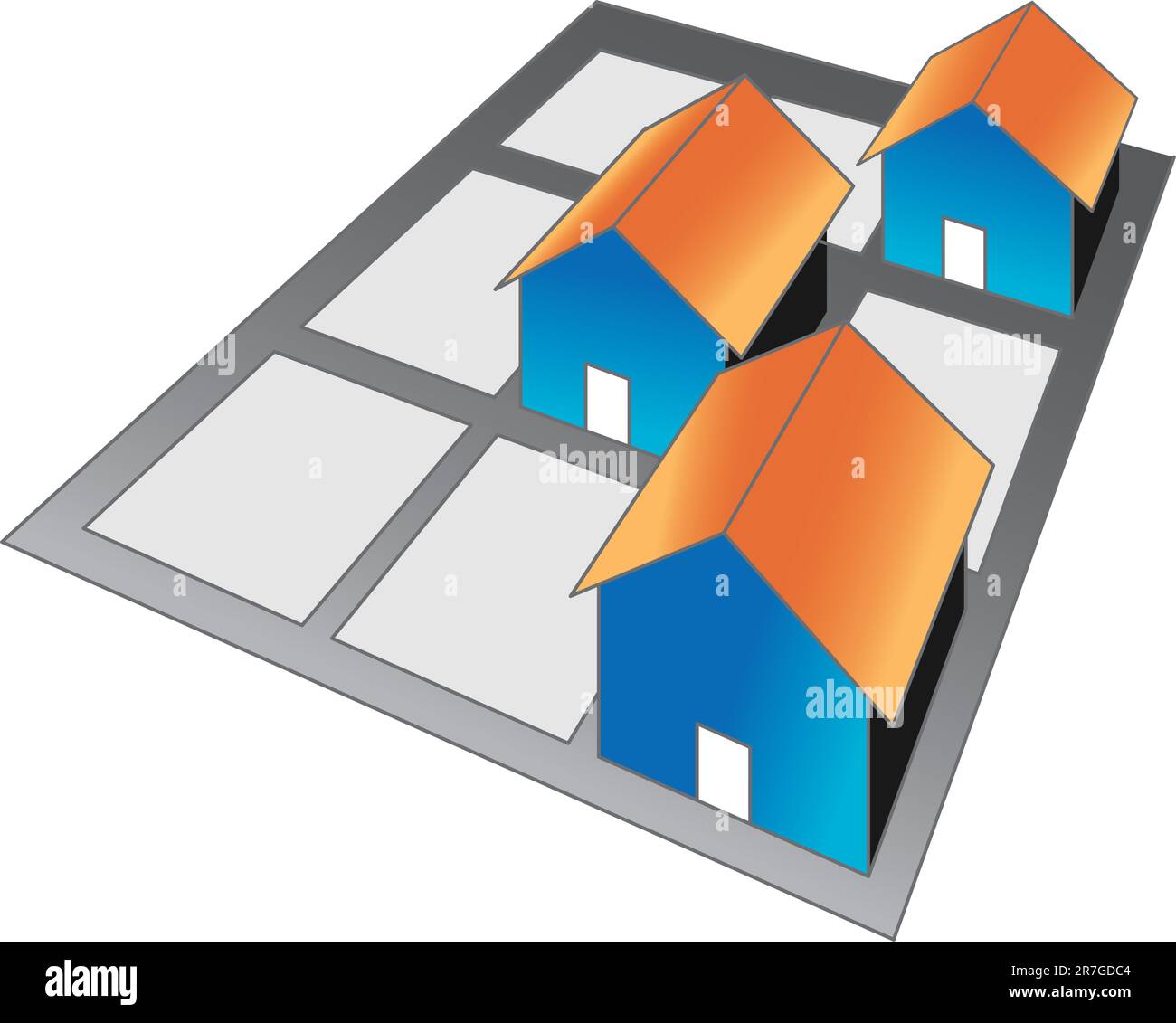 Häuser blockieren Stock Vektor