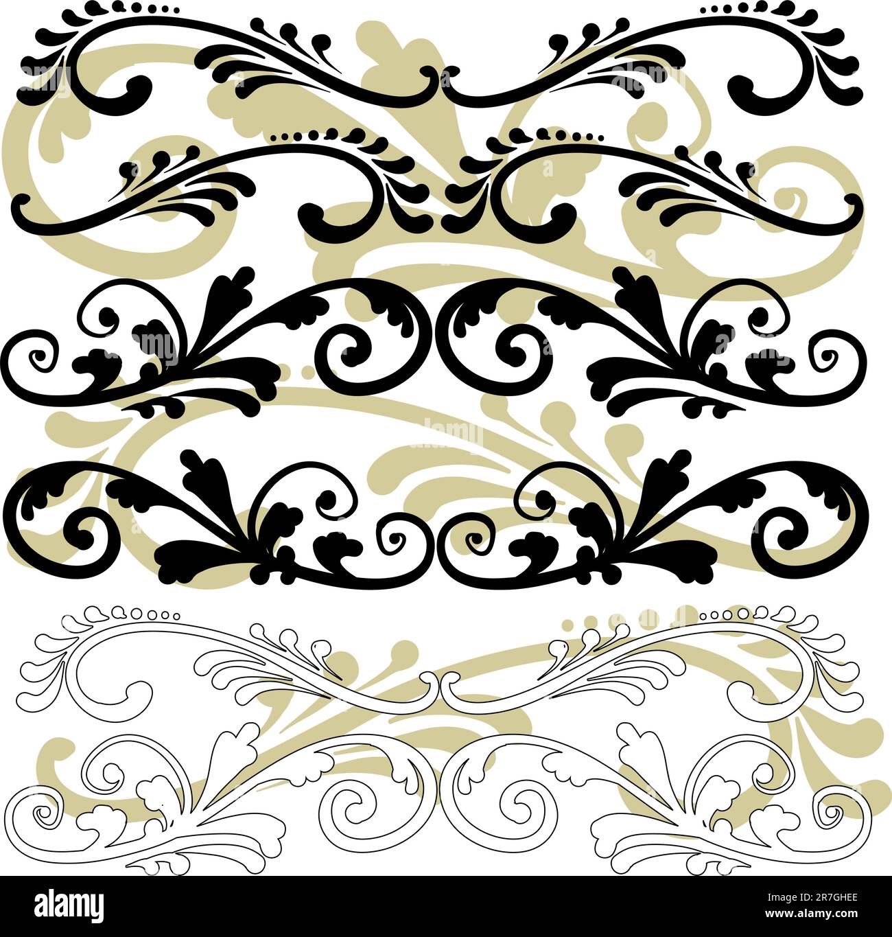 Dekorative Elemente Stock Vektor