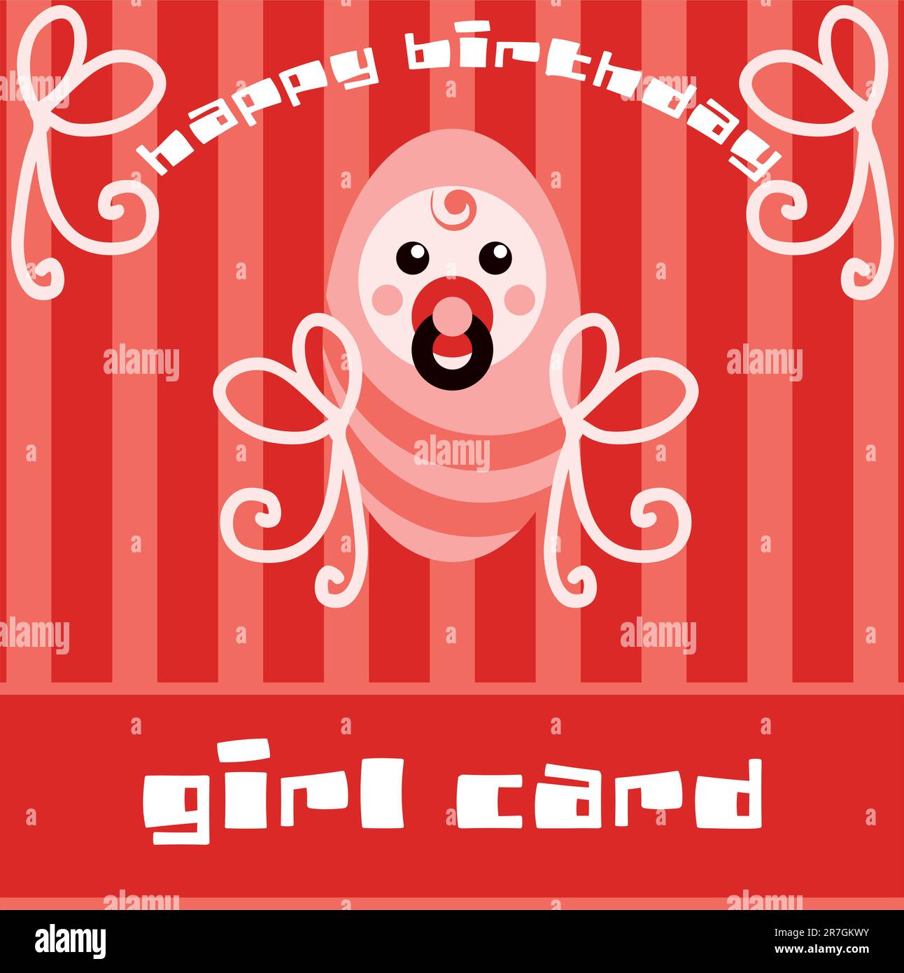 Babykarte für Mädchen Stock Vektor