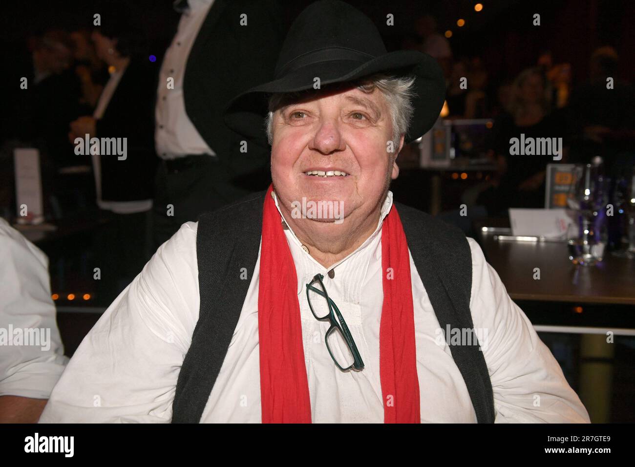 München, Deutschland. 15. Juni 2023. Michael Schanze feiert die Abschieds- und Geburtstagsparty von Georg Dingler (Radio Gong) im GOP Varieté-Theater Credit: Felix Hörhager/dpa/Alamy Live News Stockfoto