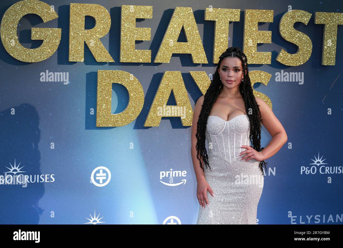 London, Großbritannien. 15. Juni 2023. Nandi Hudson besucht die „Greatest Days“-Weltpremiere am Odeon Luxe Leicester Square in London. Kredit: SOPA Images Limited/Alamy Live News Stockfoto