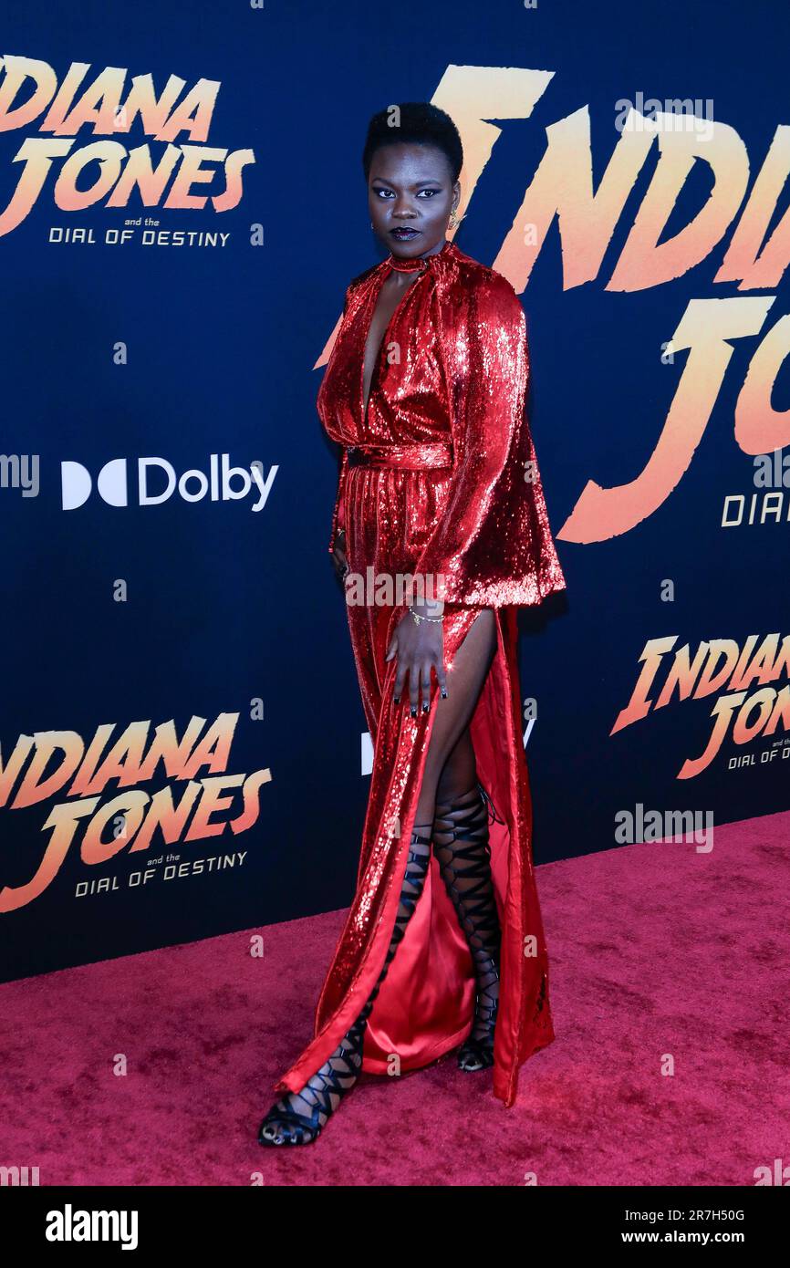 14. Juni 2023, Los Angeles, Kalifornien, USA: LOS ANGELES, KALIFORNIEN - JUNI 14: Shaunette Renee Wilson bei der Premiere von Indiana Jones und The Dial of Destiny at Dolby Theatre (Kreditbild: © Nina Prommer/ZUMA Press Wire) NUR REDAKTIONELLE VERWENDUNG! Nicht für den kommerziellen GEBRAUCH! Stockfoto