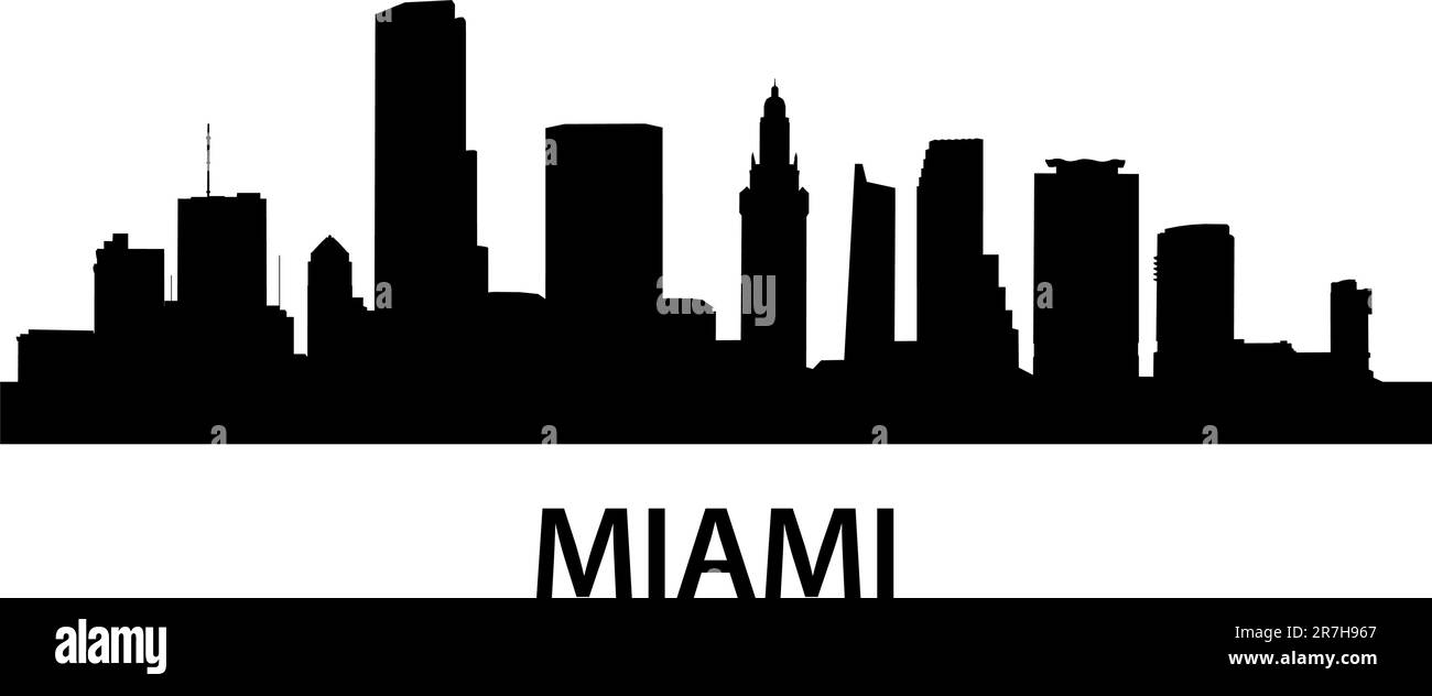 Detaillierte Darstellung von Miami, Florida Stock Vektor