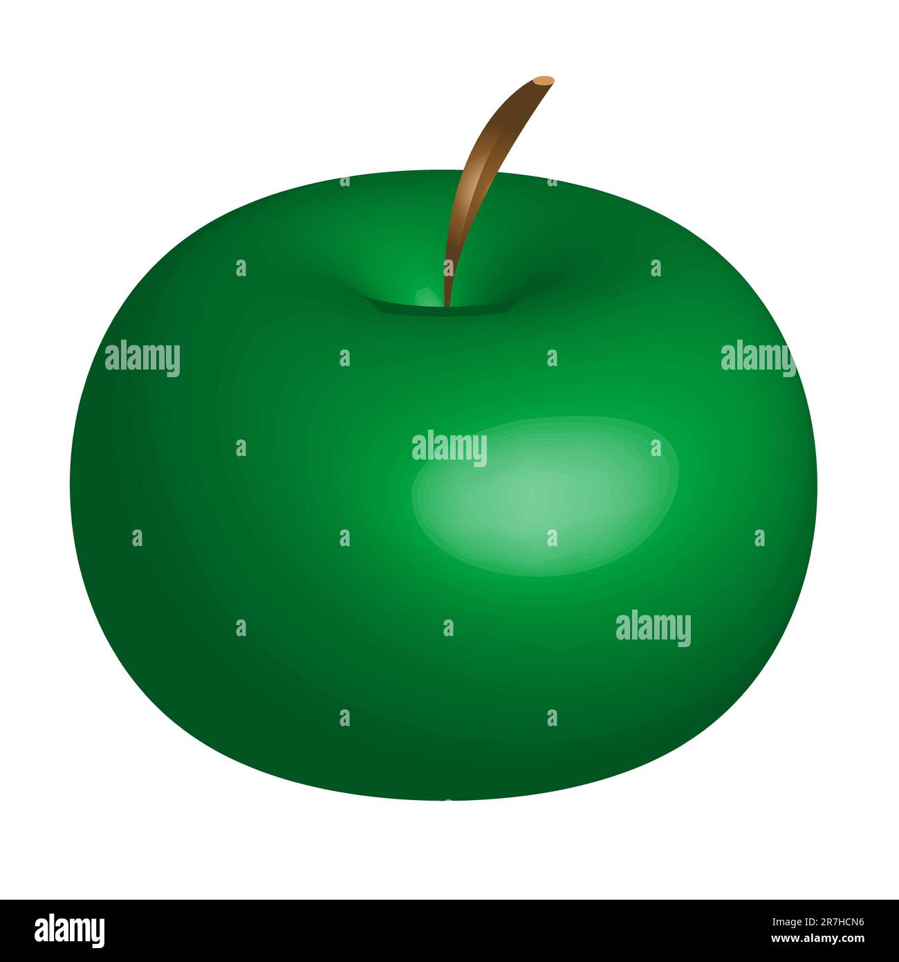 Grüner Apfel, abstrakte Kunstdarstellung Stock Vektor