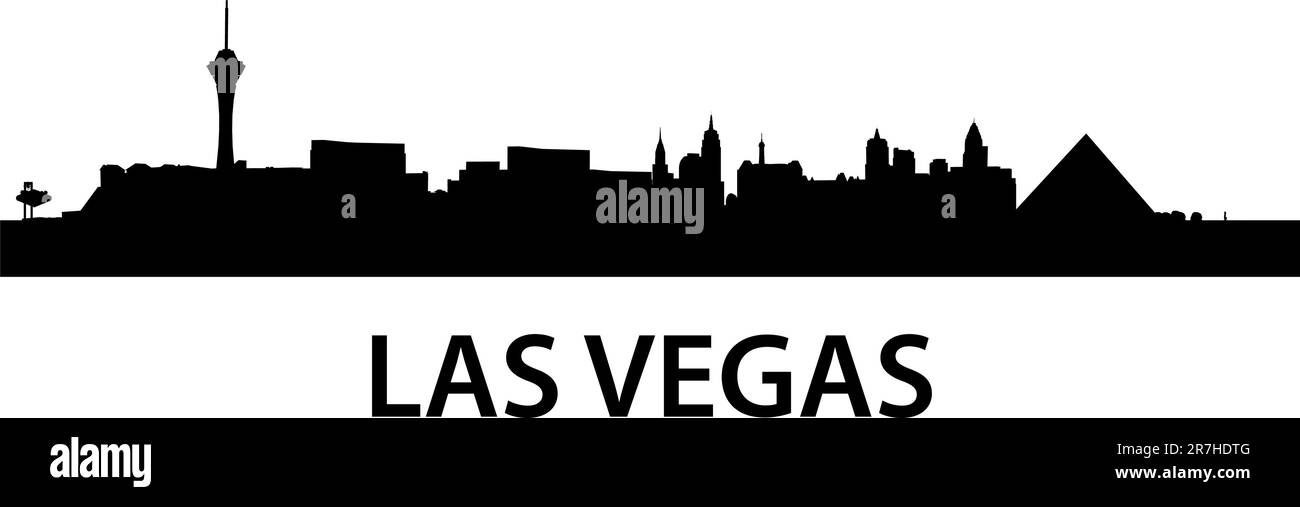 Detaillierte Darstellung von Las Vegas, Nevada Stock Vektor