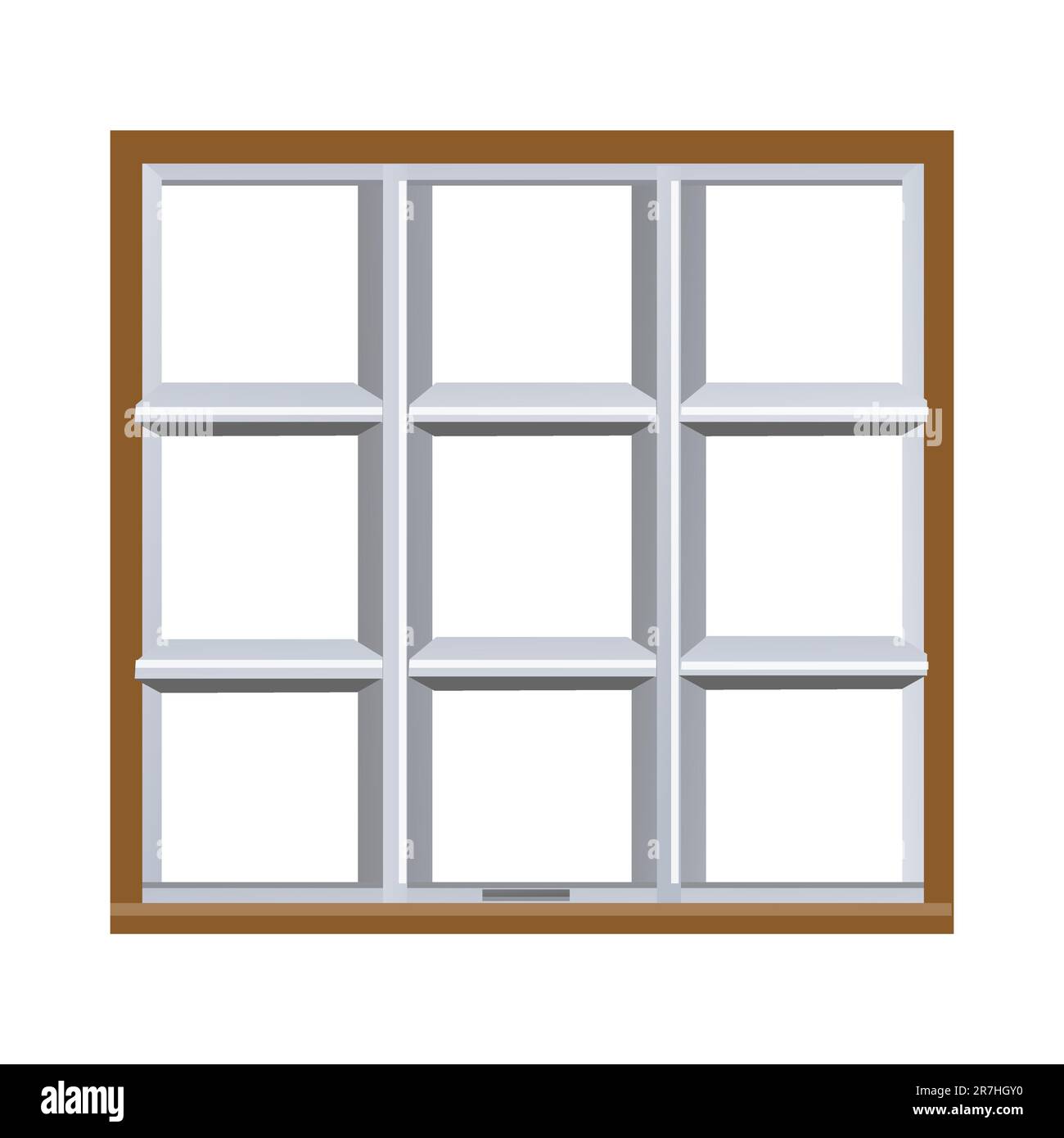 Abbildung des Fensters auf weißem Hintergrund Stock Vektor