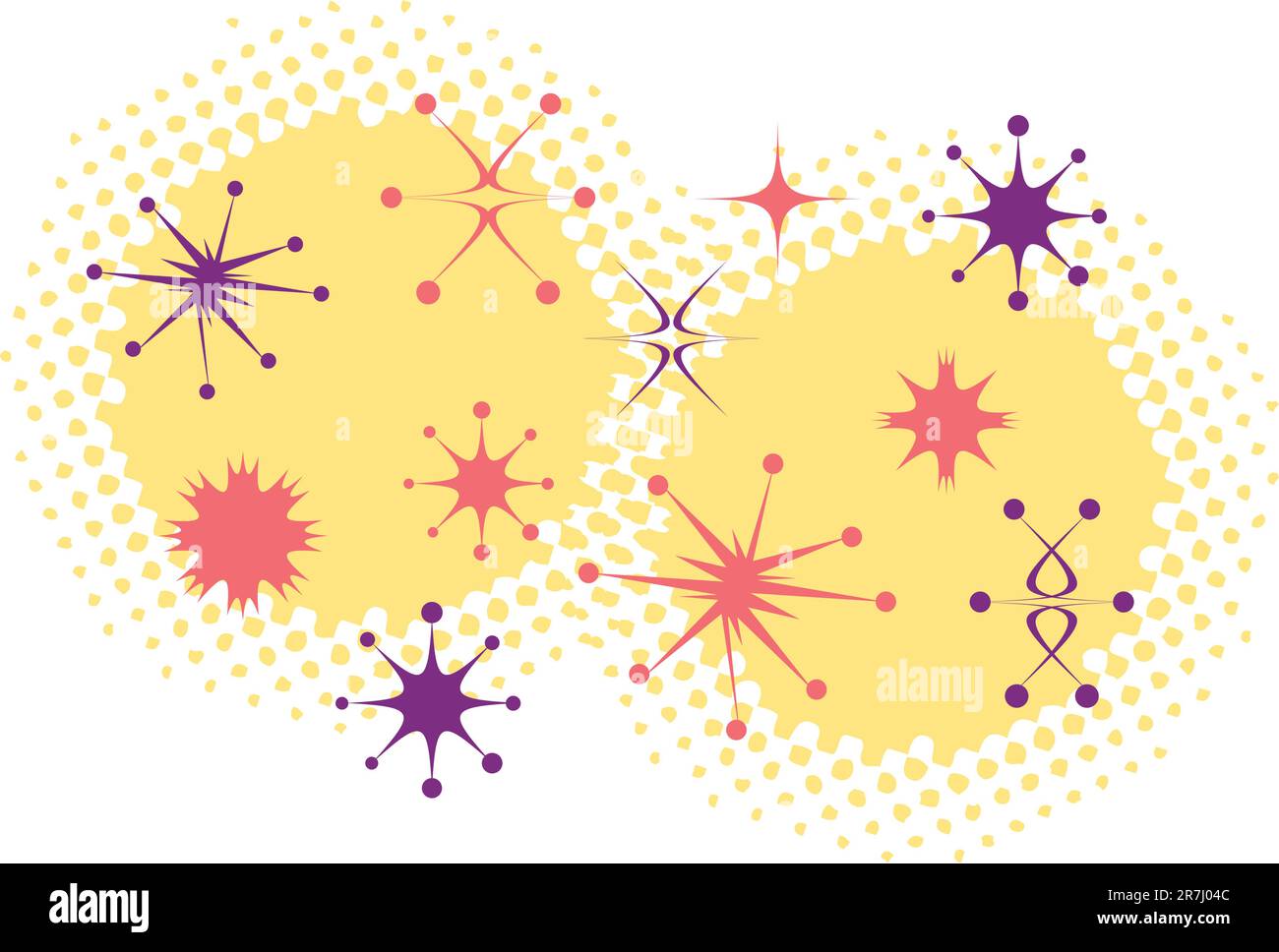 Retro Stars Clip Art Vintage Stock Vektor