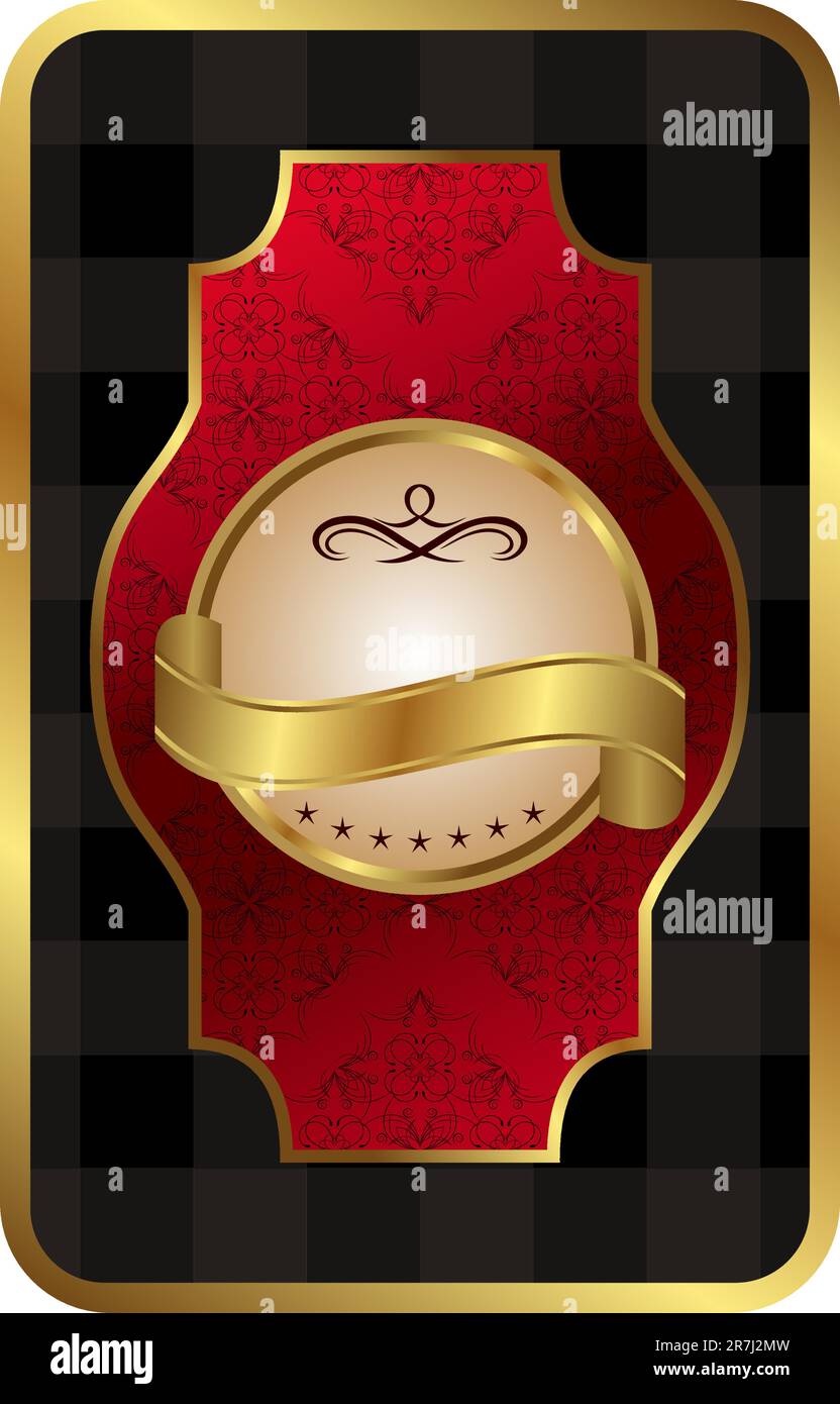 Abbildung verzierten dekorativer Goldrahmen - Vektor Stock Vektor