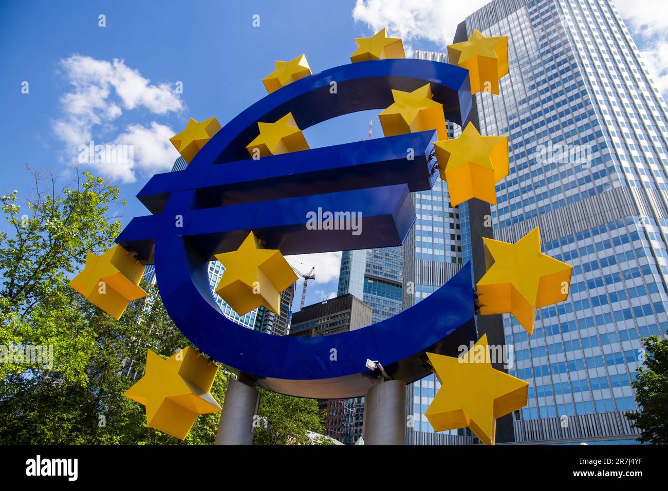 Europaskulptur in Frankfurt am Main (Frankfurt, Deutschland, 14. Juni 2023) Stockfoto