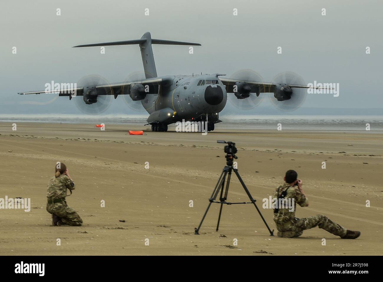 Atlas A400 Strandlandungen Stockfoto