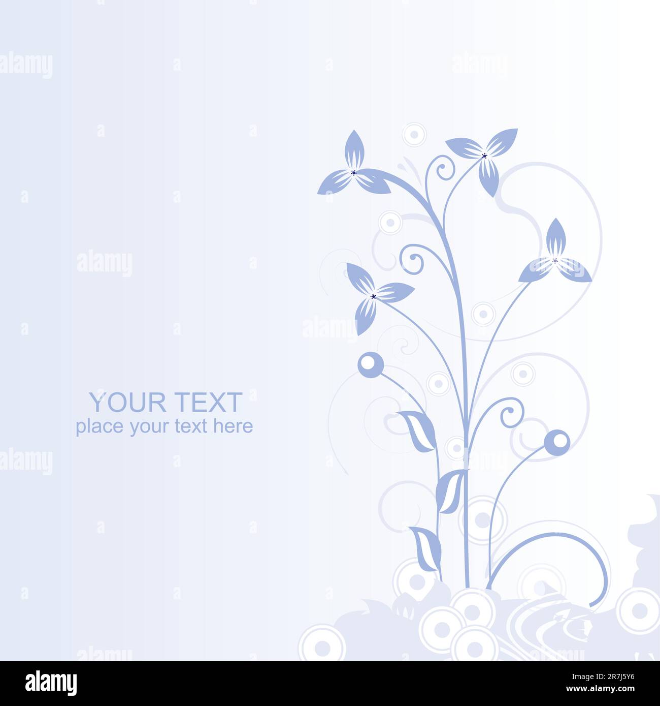 Hintergrund für abstrakte Blumen mit Platz für Ihren Text. Vektor Stock Vektor