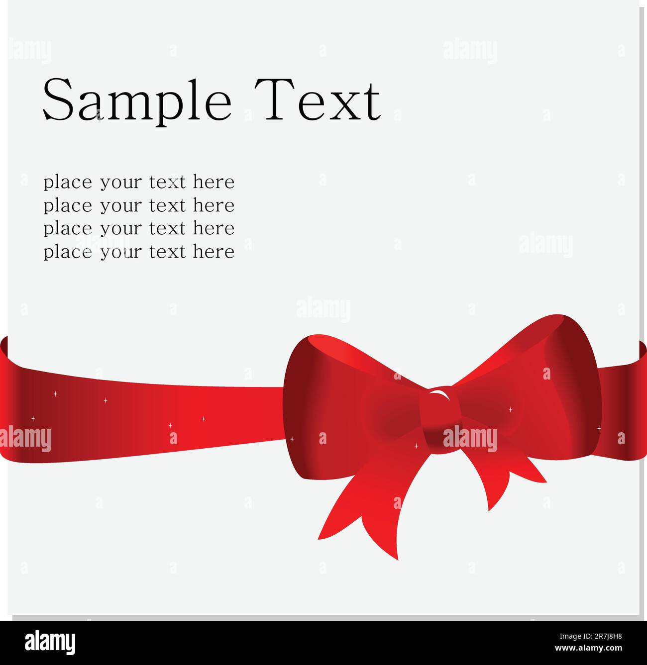 Feier-Karte mit Klebeband und Bogen. Vektor Stock Vektor