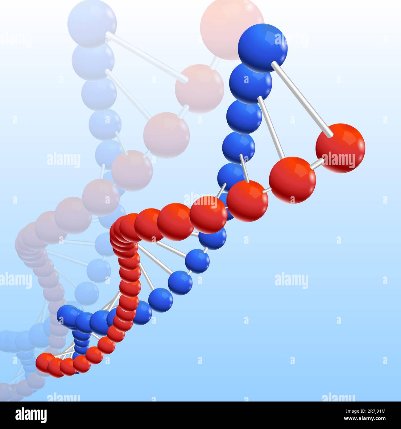 Abbildung der Dna auf abstrakten Hintergrund Stock Vektor