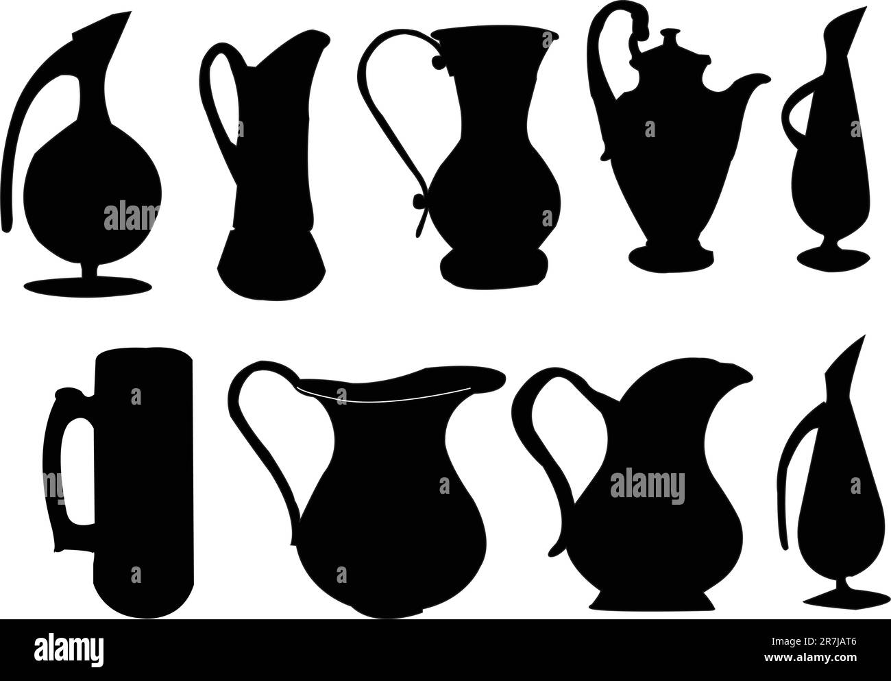 Flagons-Sammlung - Vektor Stock Vektor