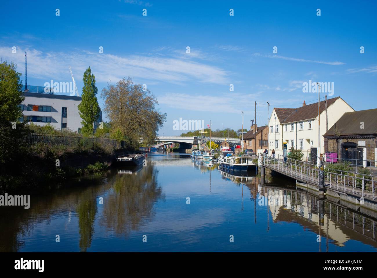 Limehouse wurde bei Bromley by Bow in Stratford, London, geschnitten Stockfoto