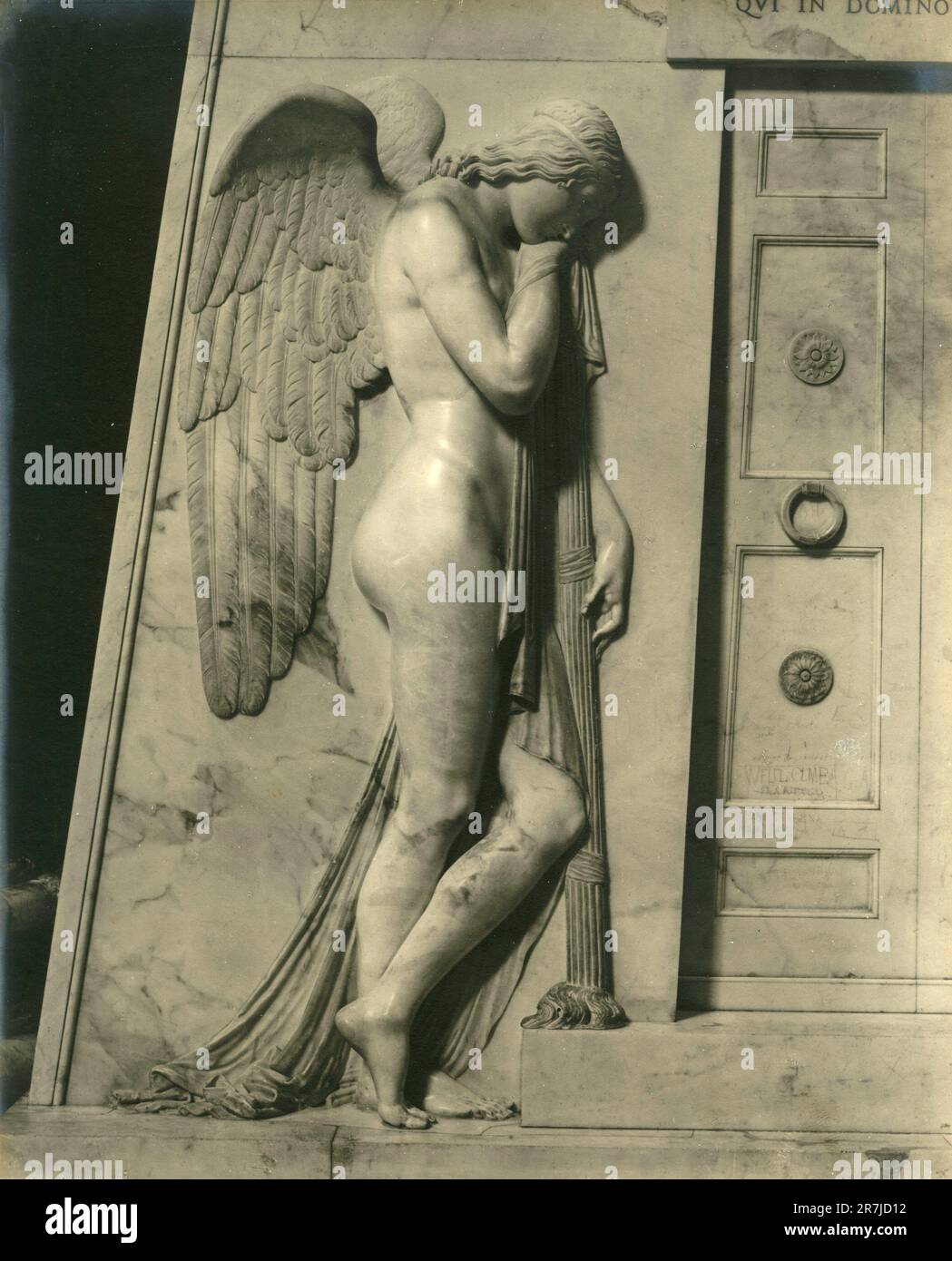 Details des Engels im Denkmal der Königlichen Stuarten, Kunstdenkmal in St. Petersdom, Vatikan 1900er Stockfoto