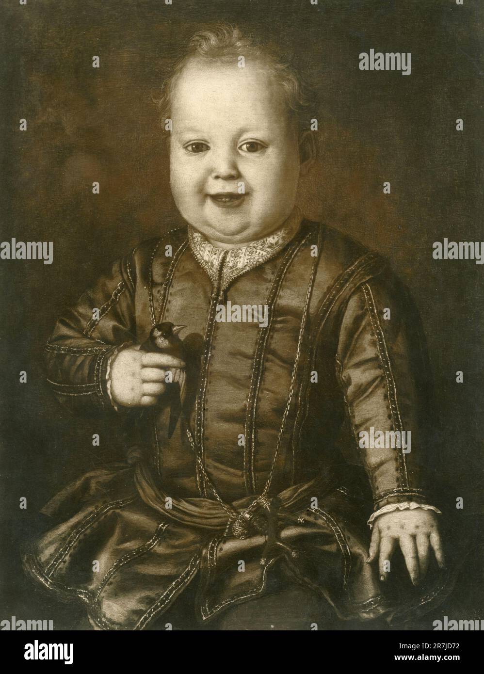 Porträt von Garzia de' Medici Young, Sohn von Cosimo I. vom italienischen Künstler Angelo Bronzino, Pitti Gallery, Florenz Italien 1900er Stockfoto