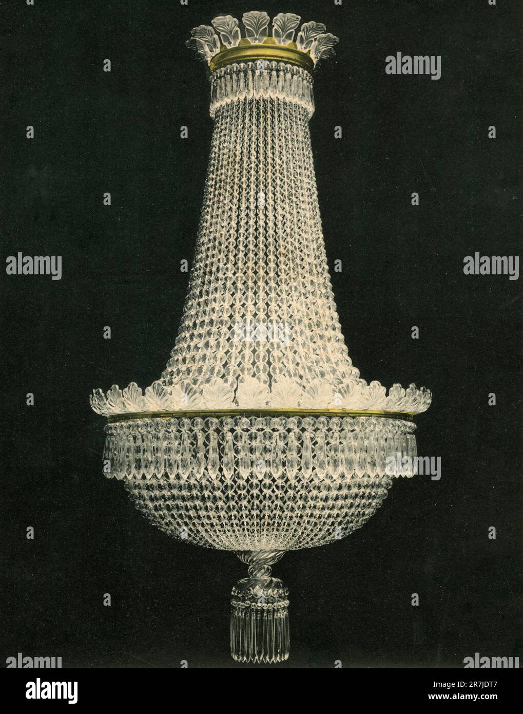 Kristallleuchter im Empire-Stil, Frankreich 1880er Stockfoto