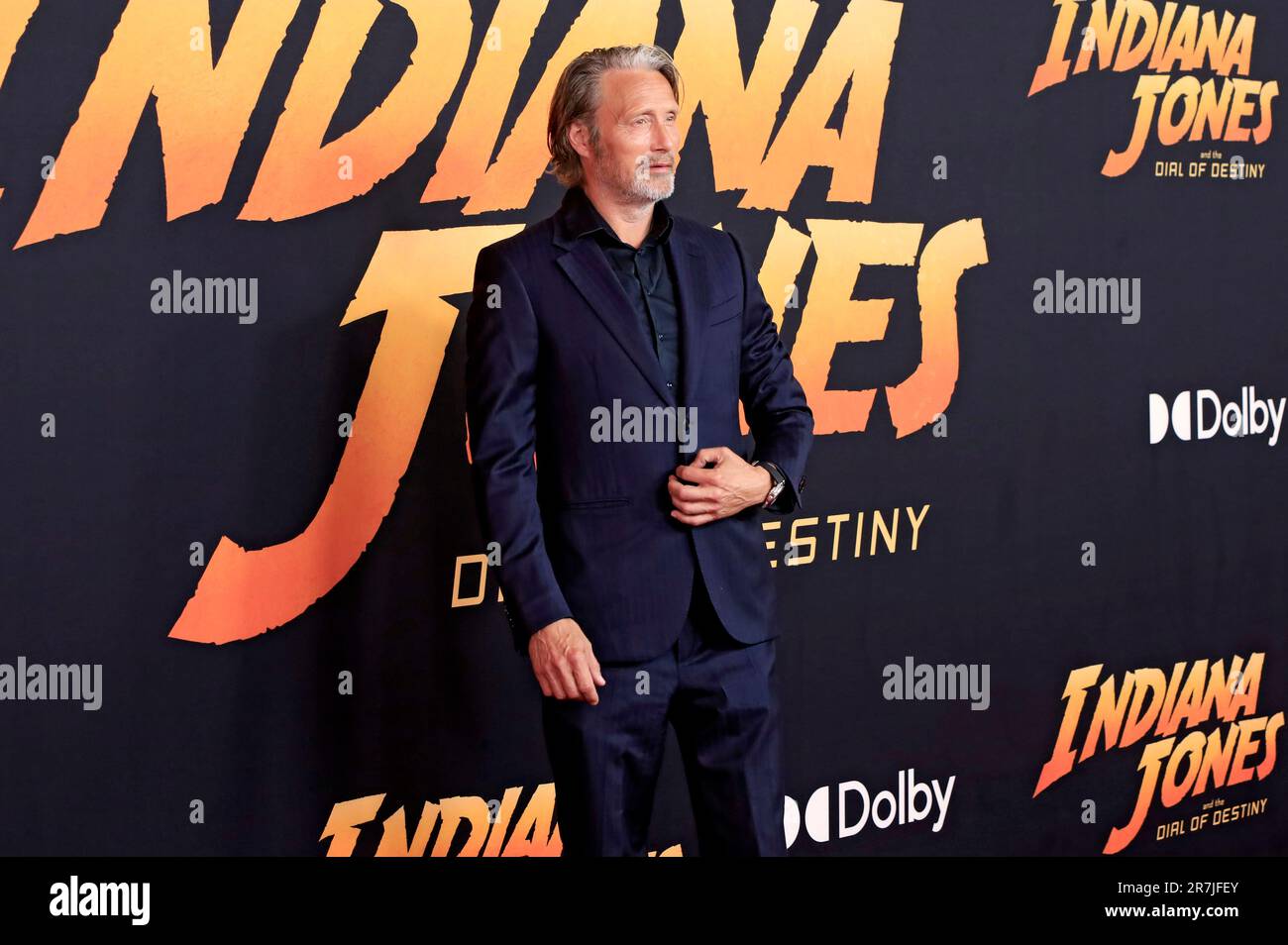 Mads Mikkelsen bei der Premiere des Kinofilms „Indiana Jones and the Dial of Destiny / Indiana Jones und das Rad des Schicksals“ im Dolby Theatre. Los Angeles, 14.06.2023 Stockfoto