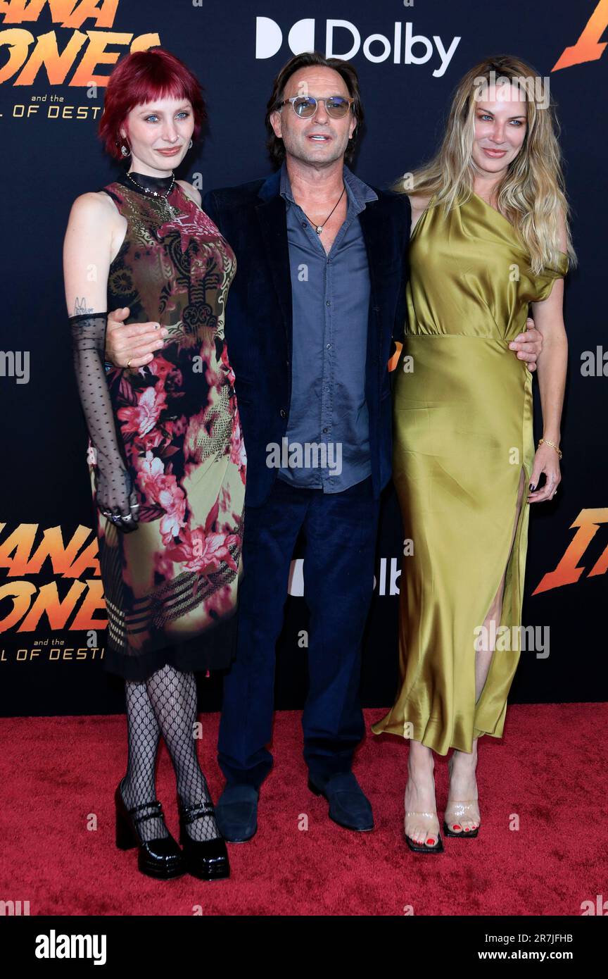 Stella Kretschmann, Thomas Kretschmann und Brittany Rice bei der Premiere des Kinofilms „Indiana Jones and the Dial of Destiny / Indiana Jones und das Rad des Schicksals“ im Dolby Theatre. Los Angeles, 14.06.2023 Stockfoto