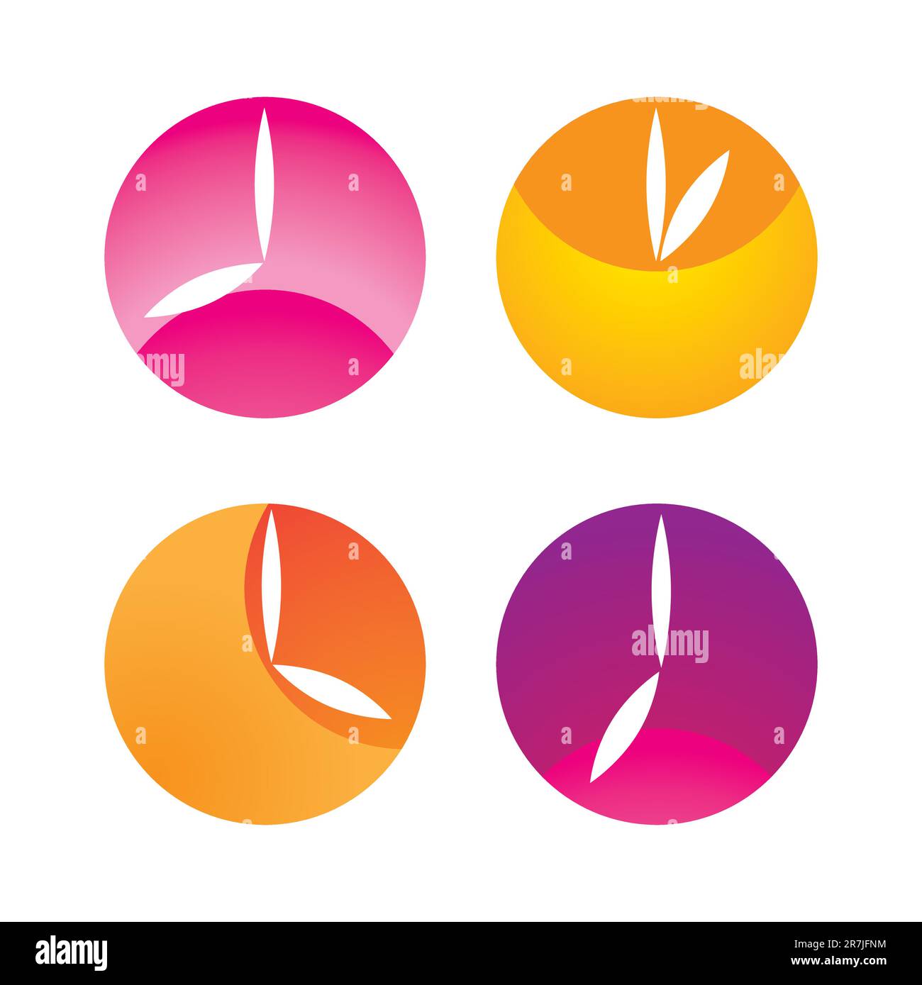 Uhr zeigt die Uhrzeit an - morgens (Morgengrauen), mittags, nachmittags, abends (Sonnenuntergang) Stock Vektor