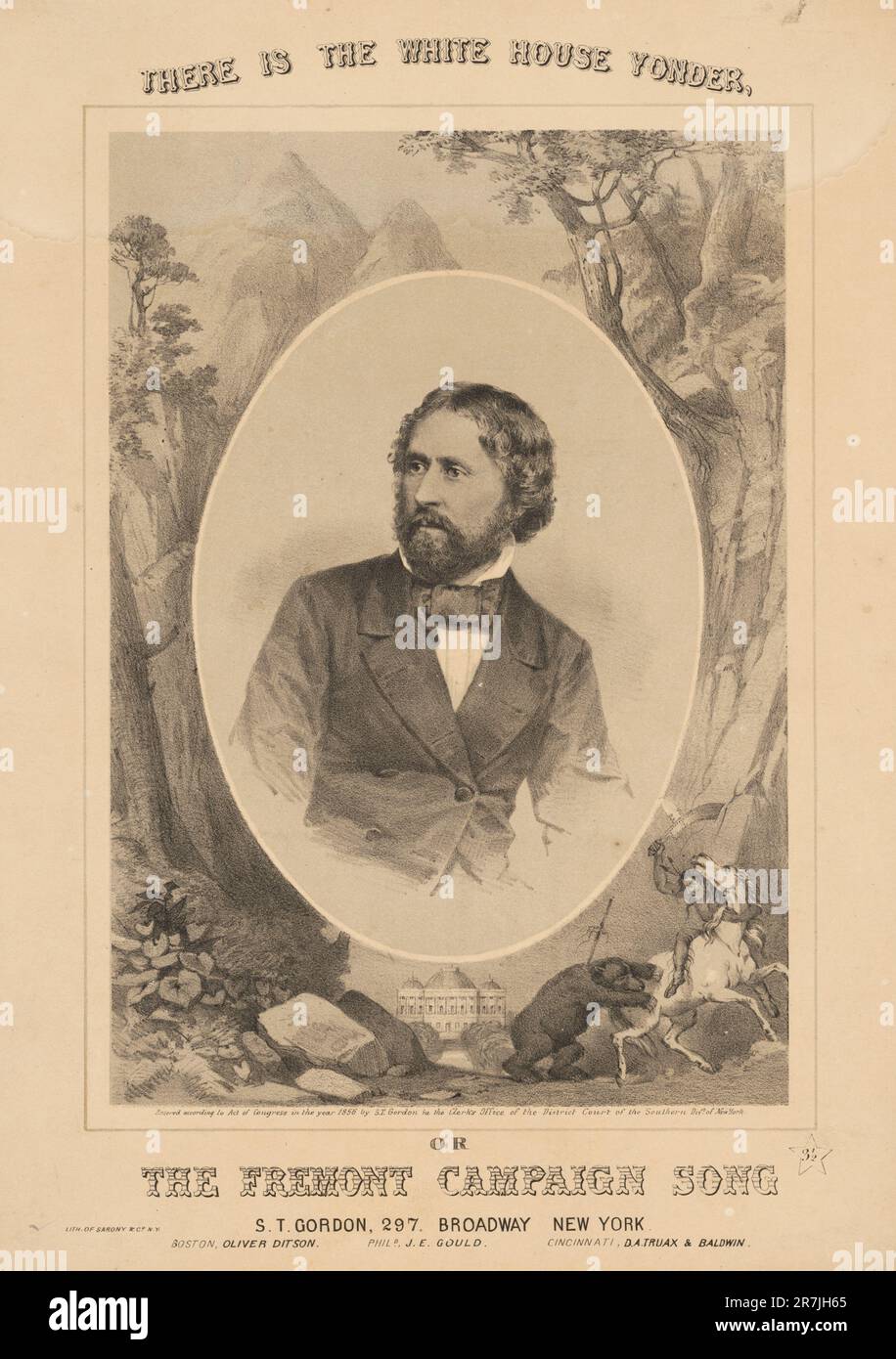 Da ist das Weiße Haus Yonder 1856 Stockfoto