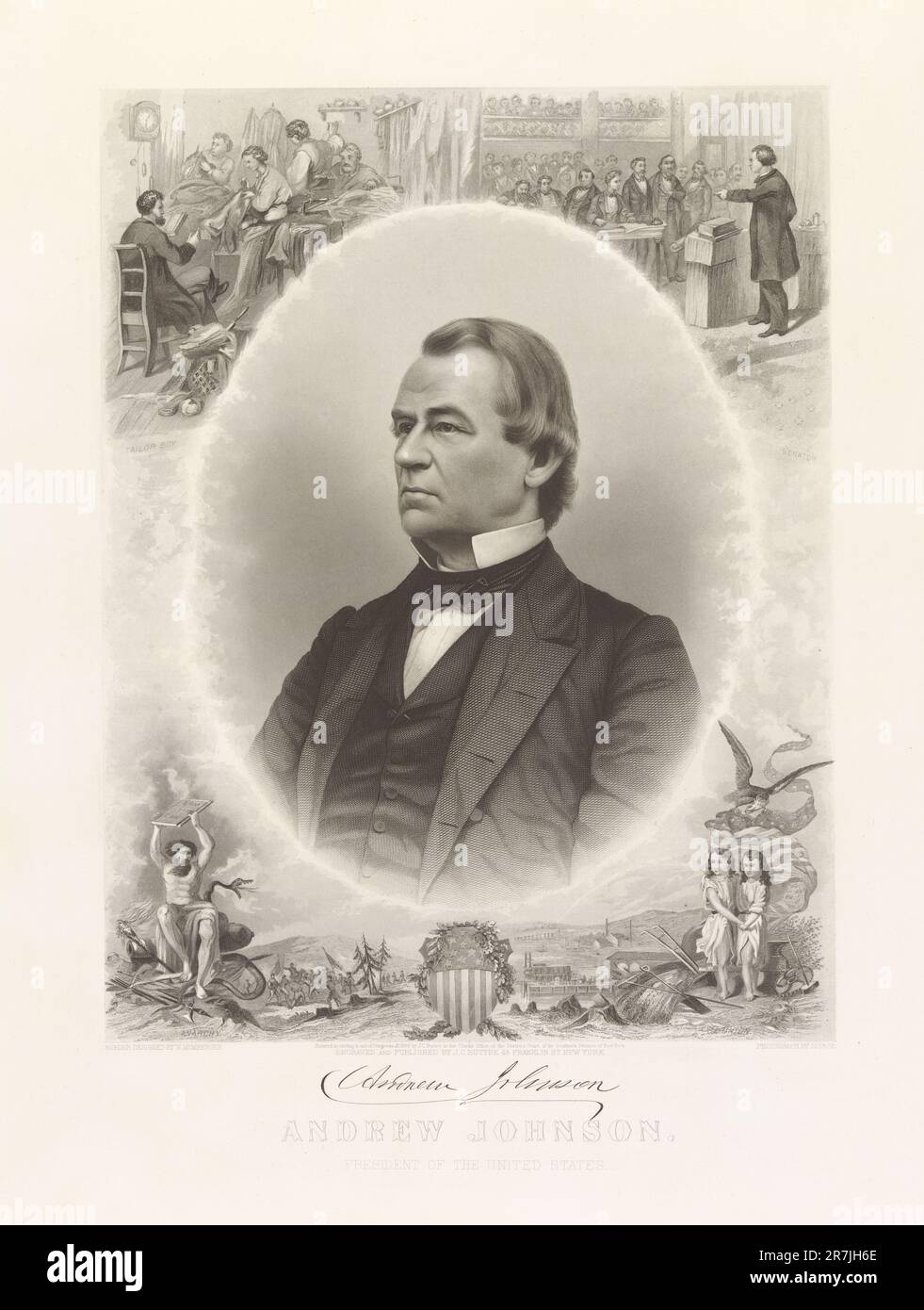 Andrew Johnson 1866 Stockfoto