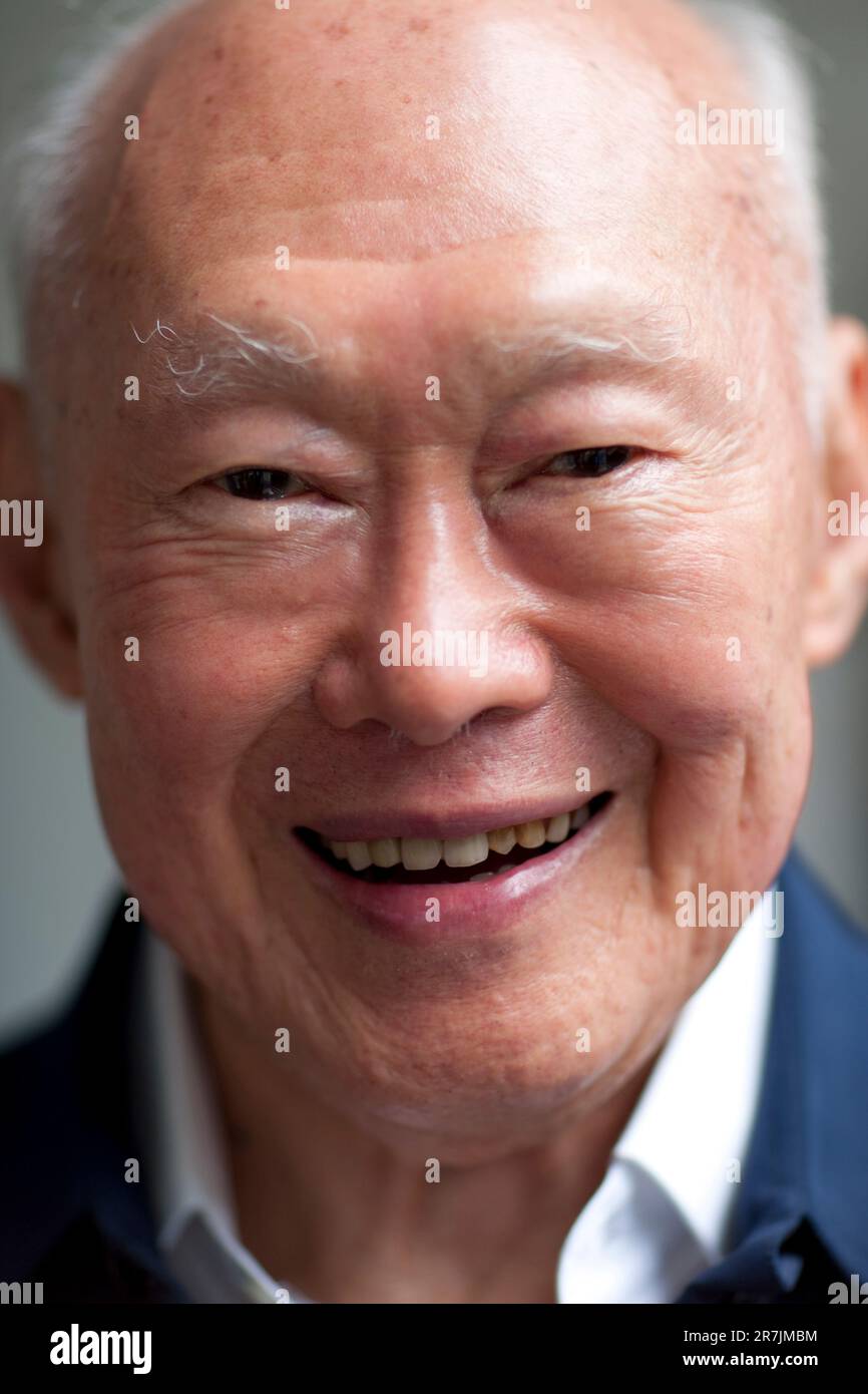 Lee Kwan Yew, der Gründer von Singapur. Stockfoto