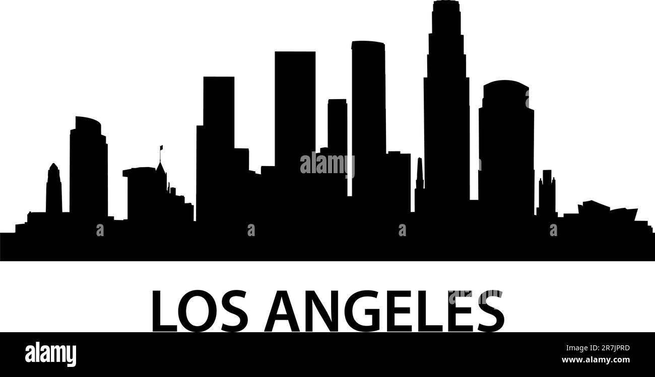 Detaillierte Darstellung von Los Angeles, Kalifornien Stock Vektor