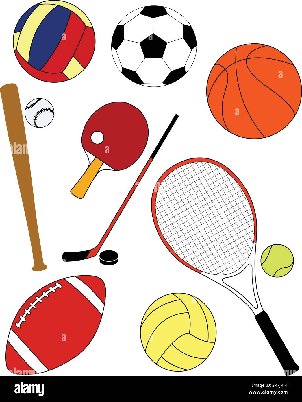 Sportausrüstung – Vektordarstellung Stock Vektor