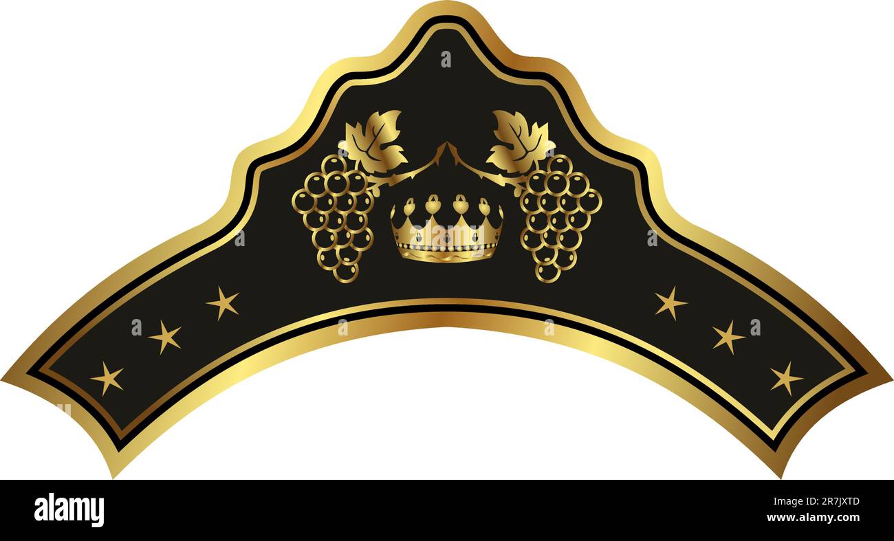 Abbildung goldene Beschriftung für Verpackung Alkohol - Vektor Stock Vektor