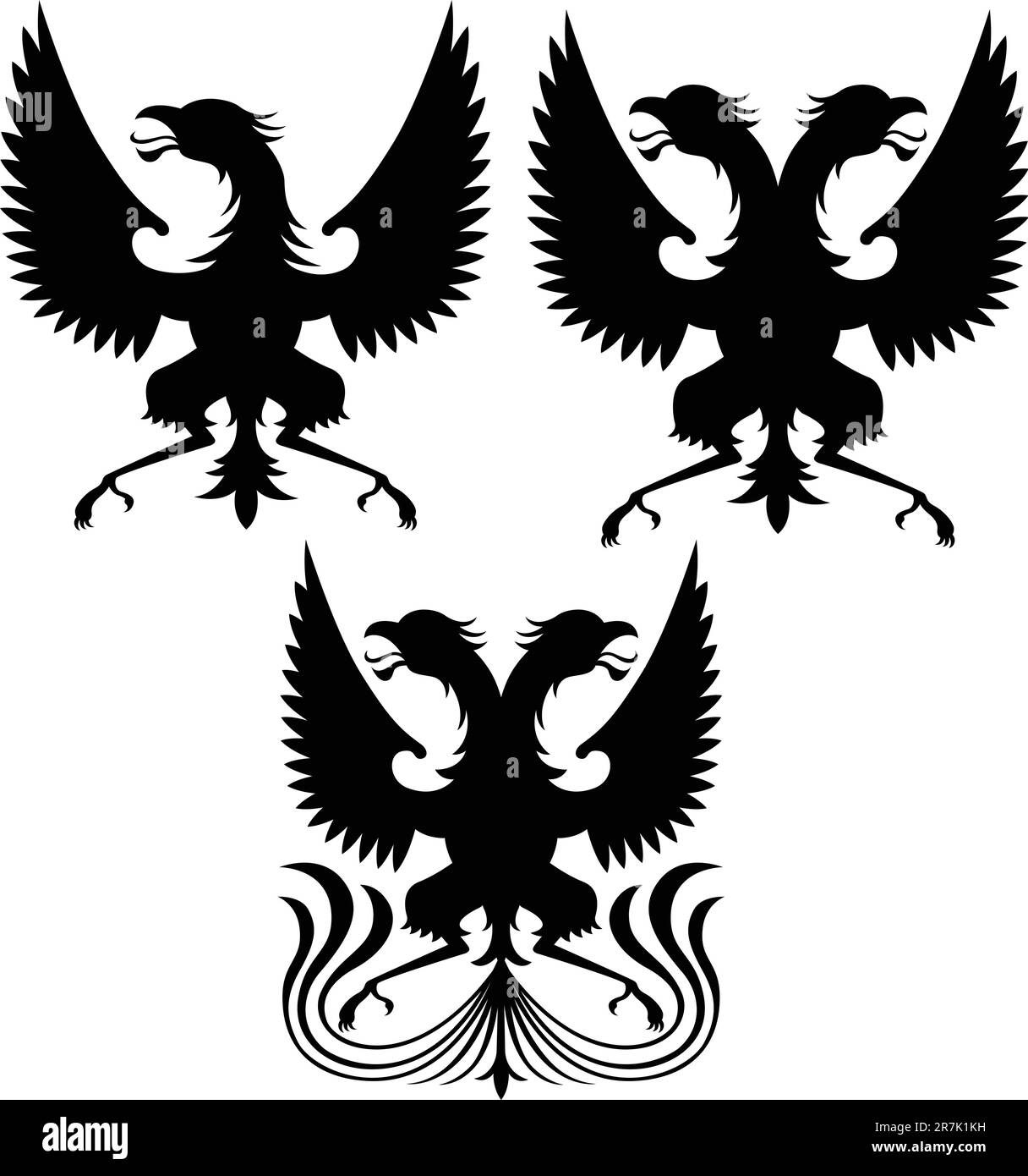 Heraldischer Adlerwappen Stock Vektor