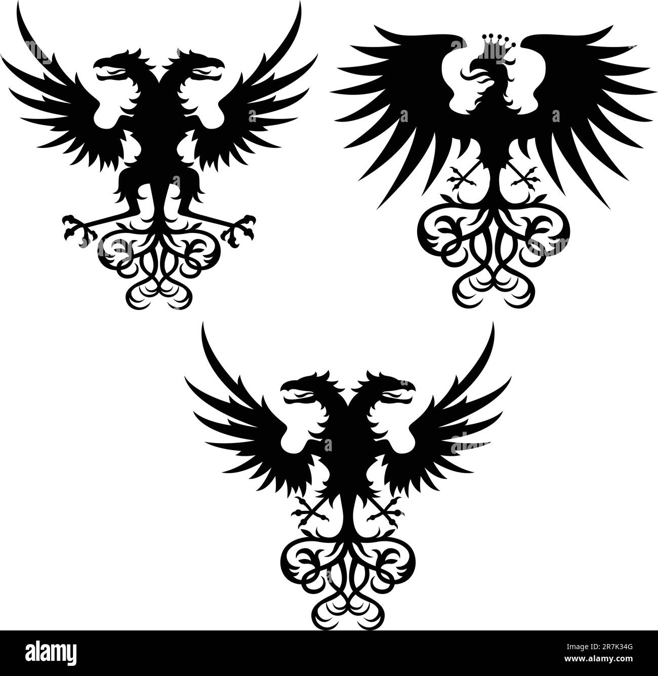 Heraldischer Adlerwappen Stock Vektor