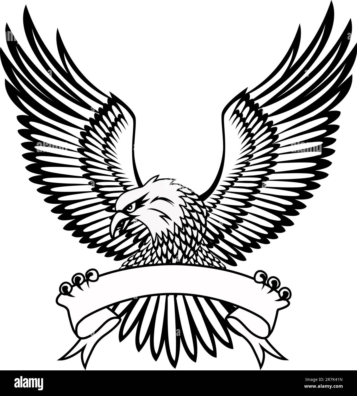 Adler mit Wappen Stock Vektor