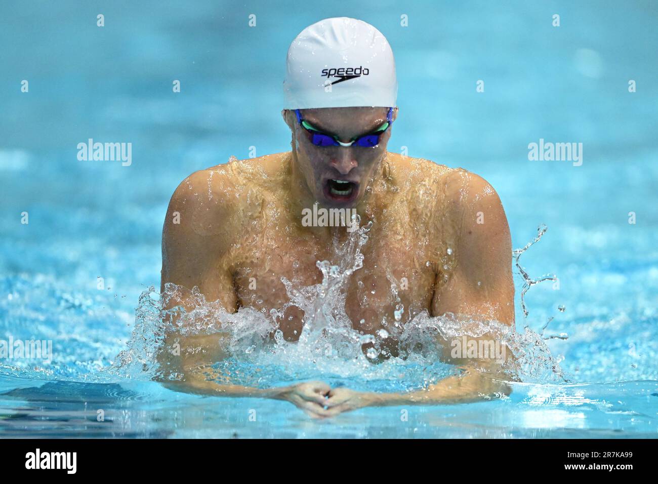 Melbourne, Australien. 16. Juni 2023. Thomas Neill schwimmt beim Individual Medley Finale für Männer 200m am vierten Tag der australischen 2023 World Swimming Championship Trials im Melbourne Sports and Aquatic Centre, Freitag, 16. Juni 2023. (AAP Image/James Ross/Alamy Live News) KEIN ARCHIVIERUNGSGUTSCHEIN: Australian Associated Press/Alamy Live News Stockfoto