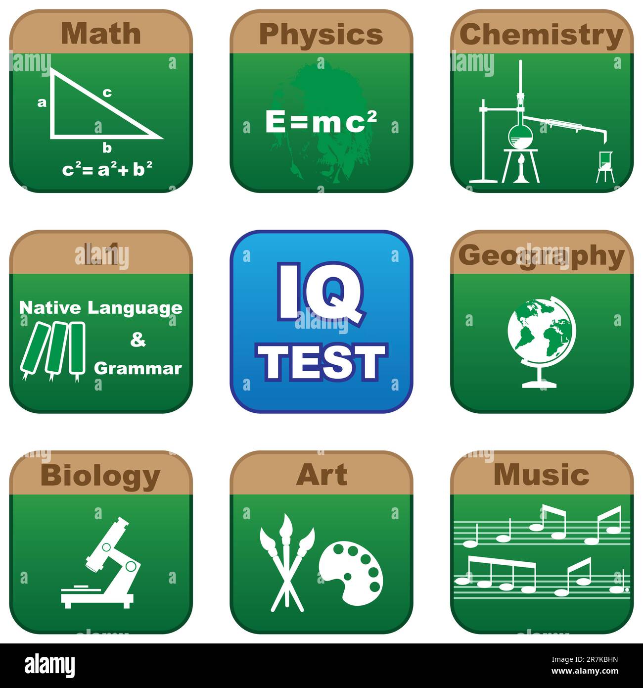 Symbole Für Multimedia-Bildung Stock Vektor