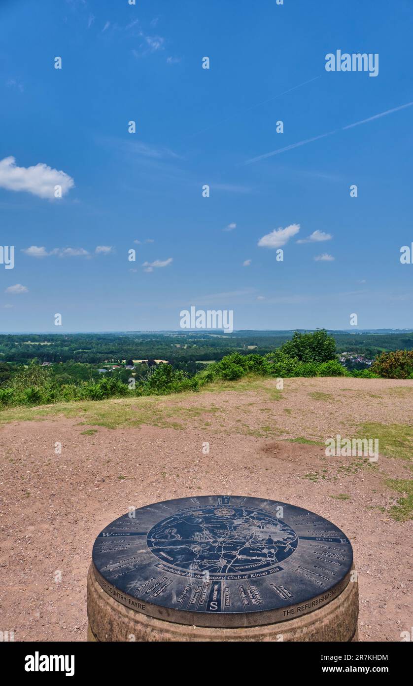 Toposcope auf Kinver Edge, Kinver, Staffordshire Stockfoto