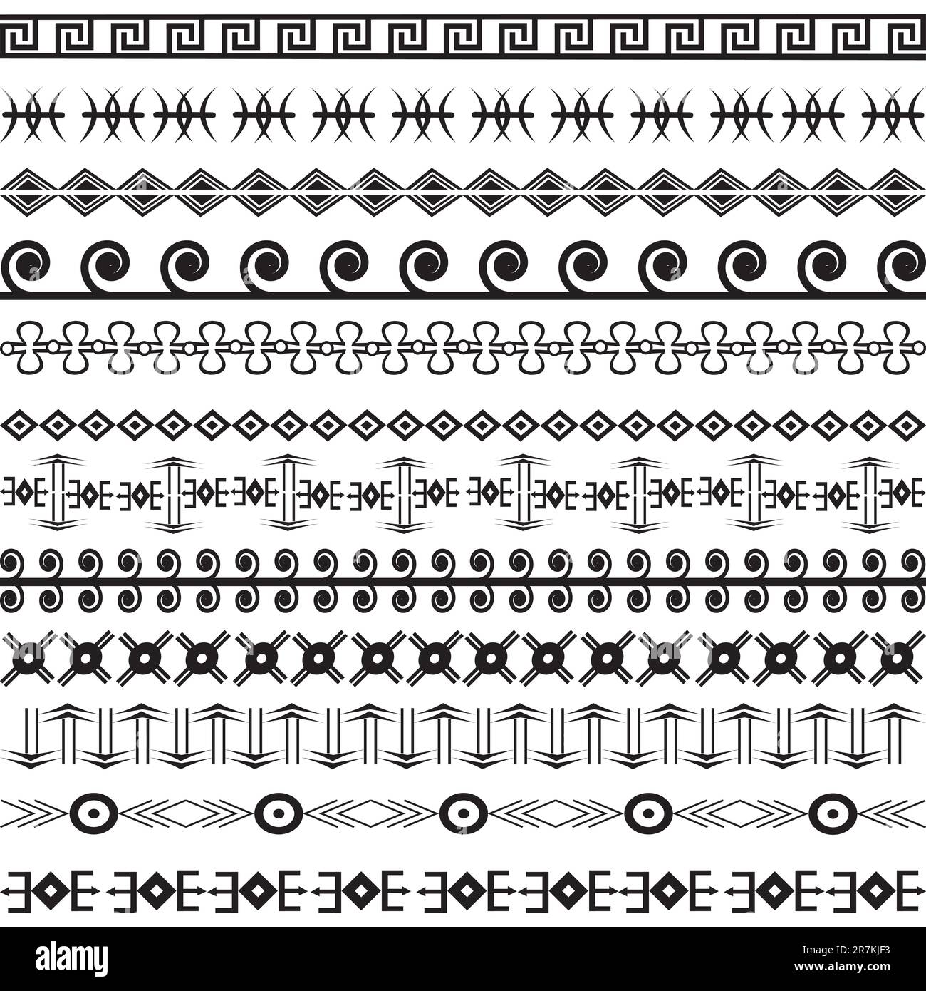 Hintergrund mit schwarzen ethnischen Motiven Stock Vektor