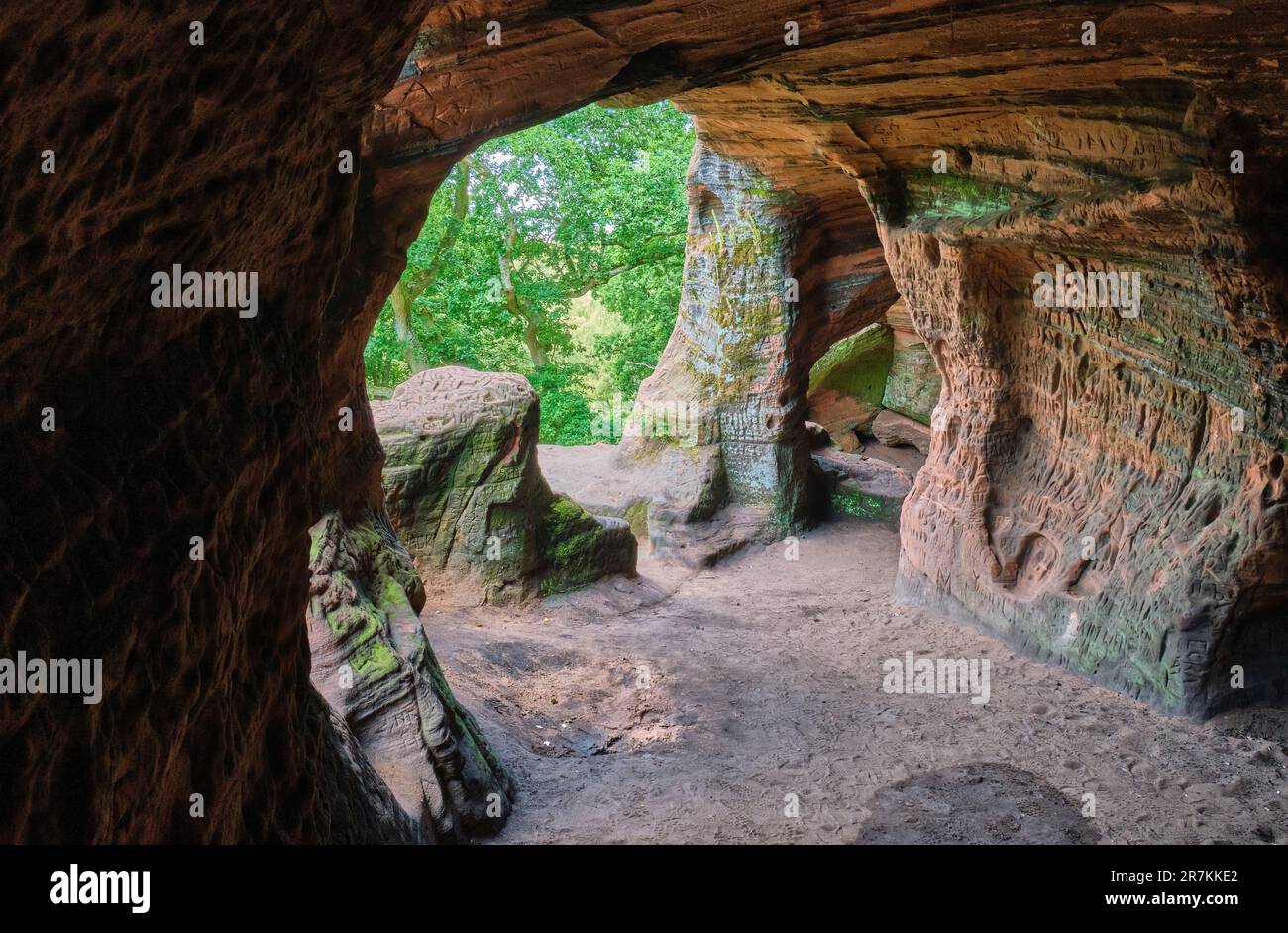 In Nanny's Rock Caves, Kinver Edge, Kinver, Staffordshire Stockfoto