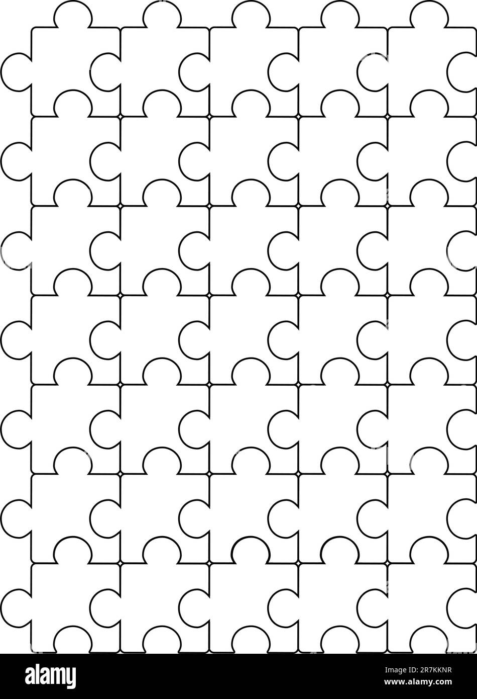 Puzzle-Muster-Vektordesign. Puzzle EPS enthält verschiedene Ebenen (1) Puzzleteile haben separate Schnittpfade, (2) komplettes Puzzle hat einen Clip... Stock Vektor