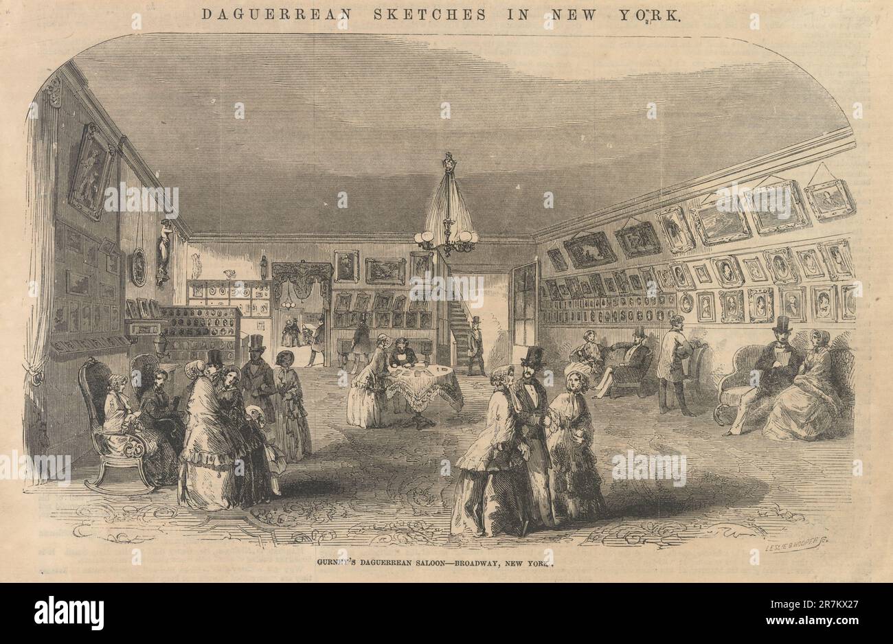 Gurney's Daguerrean Saloon - Broadway, New York 1853 Stockfoto