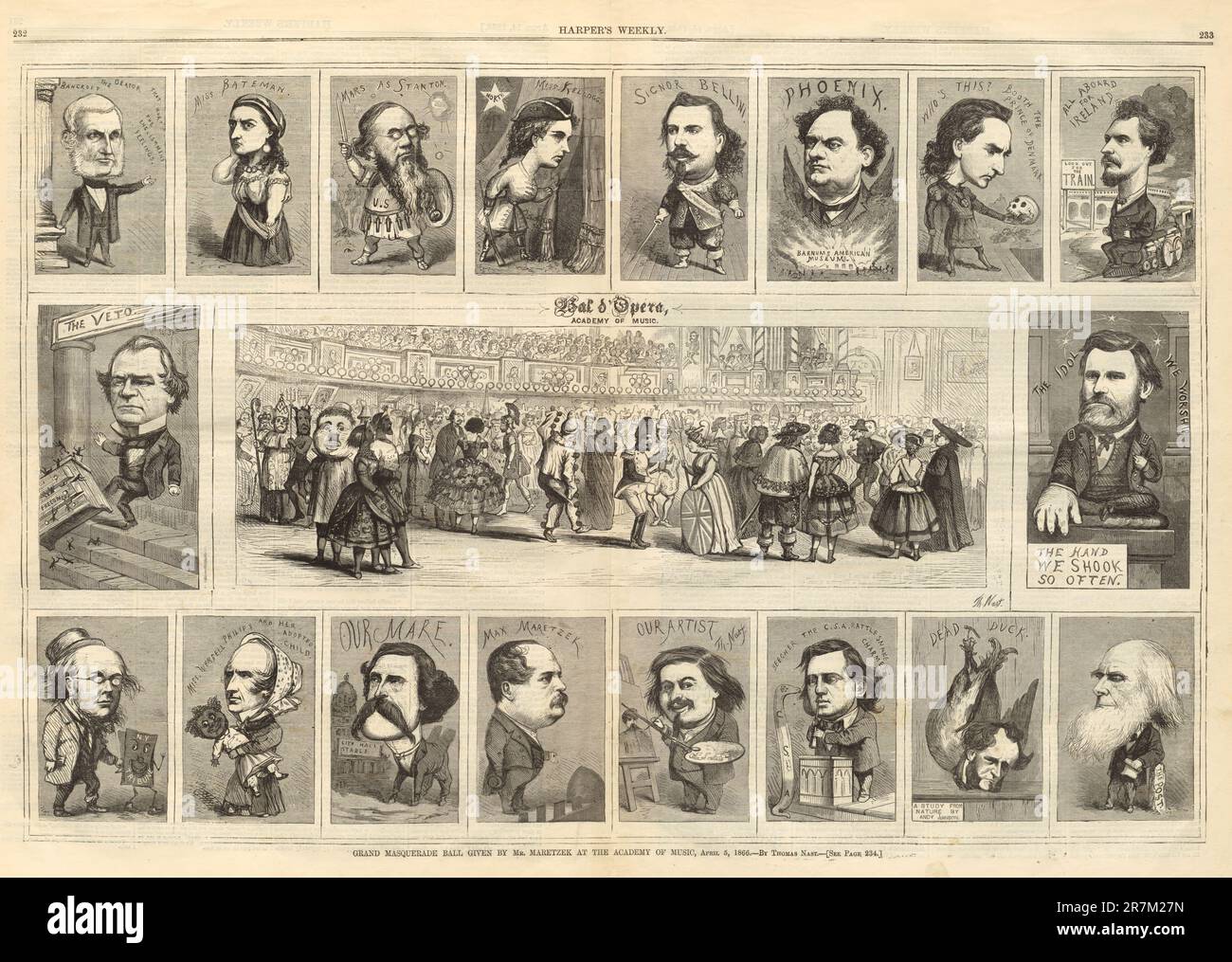Großer Maskenball 1866 Stockfoto